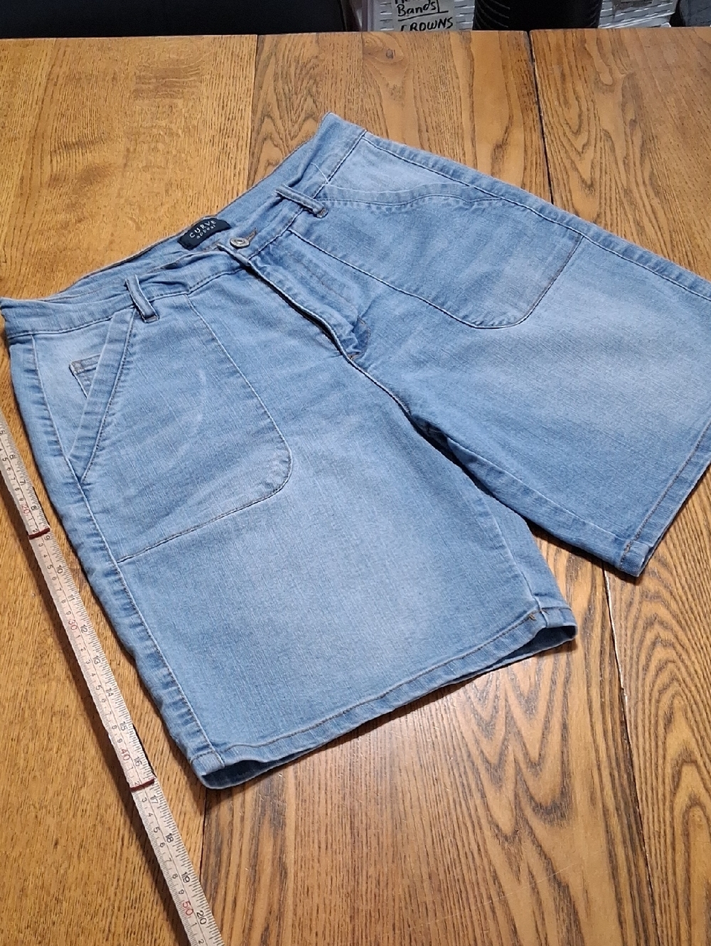 CURVE APPEAL Jeans Womens Shorts 6 / 28 BLUE BERMUDA ?? Used Preowned Denim